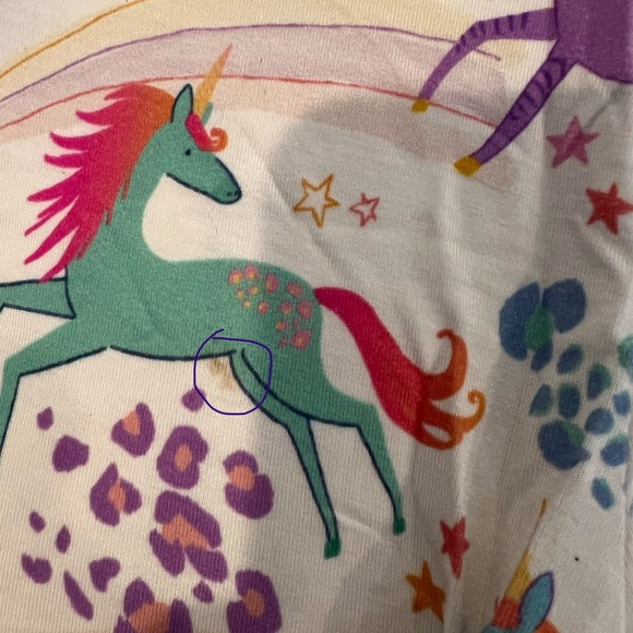 Little Sleepies Unicorn Magic Short Sleeve & Short Pajama Set Size 18-24M GUC - Picture 8 of 8